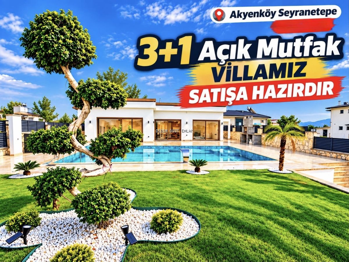 Didim Seyrantepede Satılık Tek Katlı 3+1 Villa